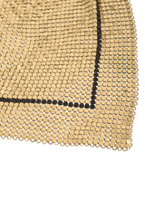 Vintage Whiting & Davis Mesh Chain Scarf Bib Necklace closeup detail @ Recess LA