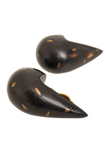 horn inlay earrings by Von Musulin close side @ Recess LA
