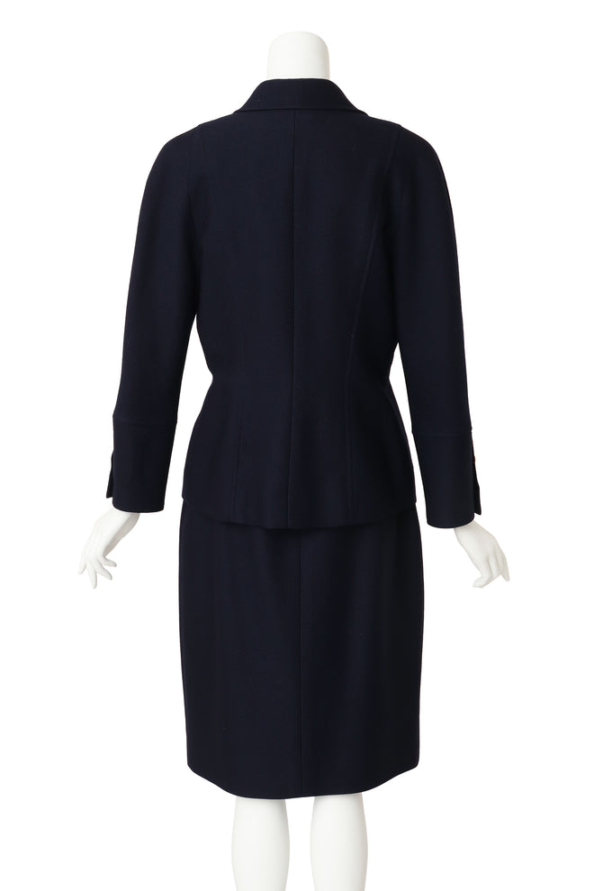 Wool Four Pocket Jacket and Skirt Set