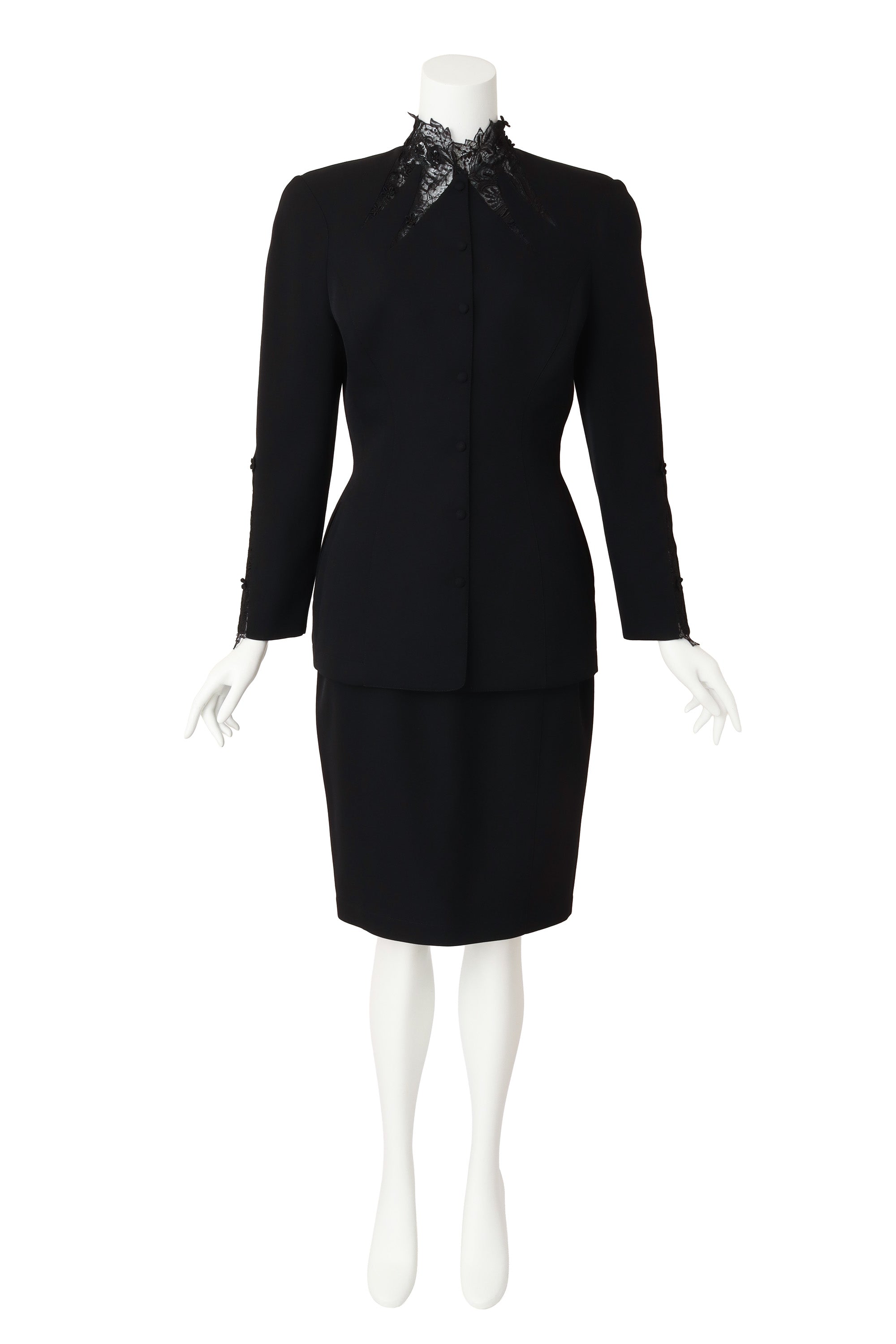 Jacket & skirt suit set by Thierry Mugler on mannequin @ Recess La