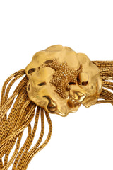 Multi Chain Floral Clasp Necklace by Monet closeup clasp @ Recess LA