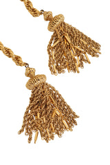 Vintage Open Tassel Lariat Necklace closeup detailing @ Recess LA