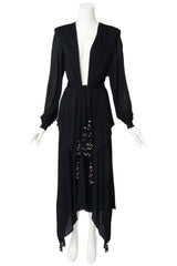 Jacket, Skirt & Scarf Set by Holly's Harp on mannequin scarf as belt @ Recess LA