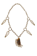 Vintage Eclectic Wire Sun Necklace @ Recess LA