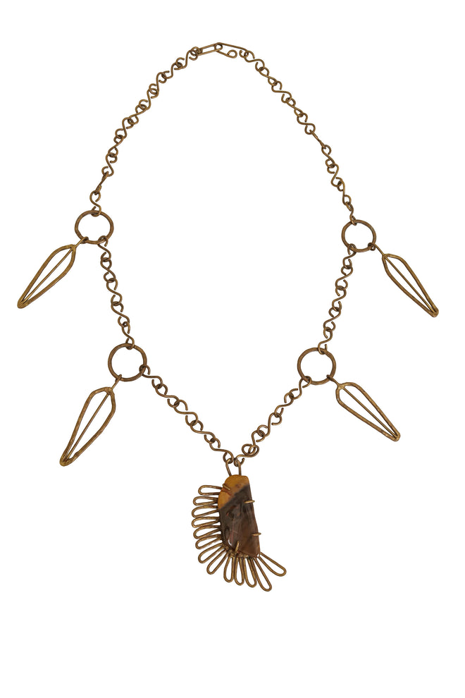Vintage Eclectic Wire Sun Necklace @ Recess LA