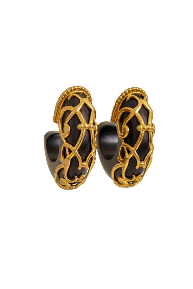 baroque hoop earrings by Isabel Canovas @ Recess LA