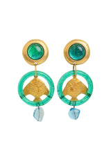 Vintage Les Bernard Fish Hoop Drop Earrings @ Recess LA