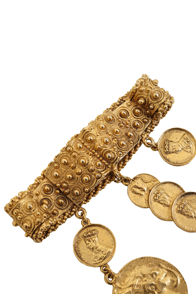 Coin Drop Brooch by Marla Buck top close @ Recess LA