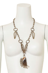 Vintage Eclectic Wire Sun Necklace on mannequin @ Recess LA