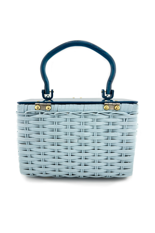 Vintage Woven Vinyl Box Bag back @recess la