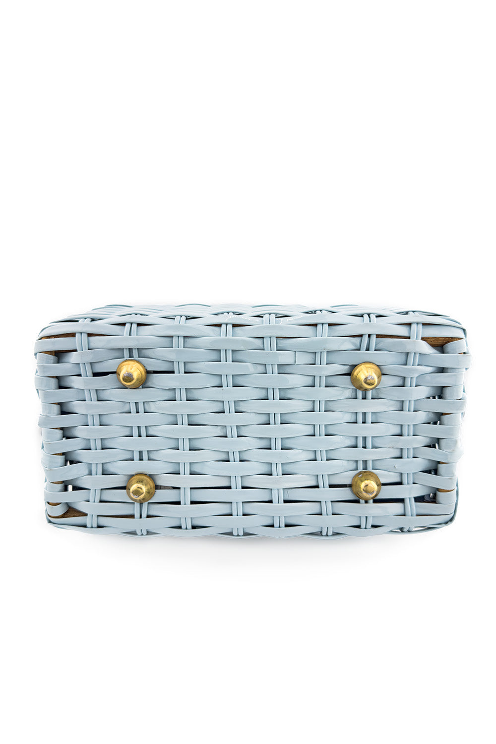 Vintage Woven Vinyl Box Bag bottom @recess la