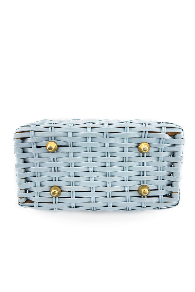 Vintage Woven Vinyl Box Bag bottom @recess la