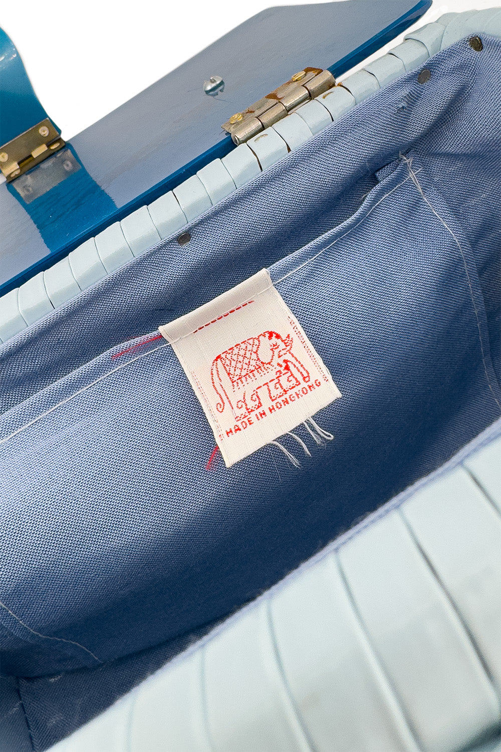 Vintage Woven Vinyl Box Bag origin label @recess la