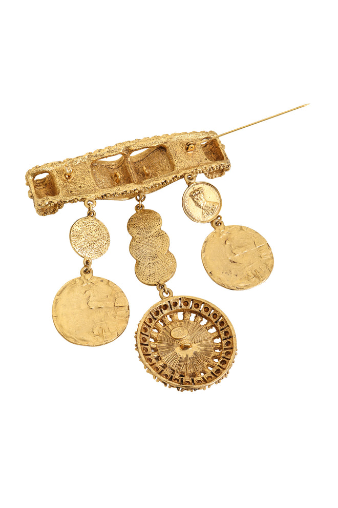 Coin Drop Brooch by Marla Buck back pin open @ Recess LA