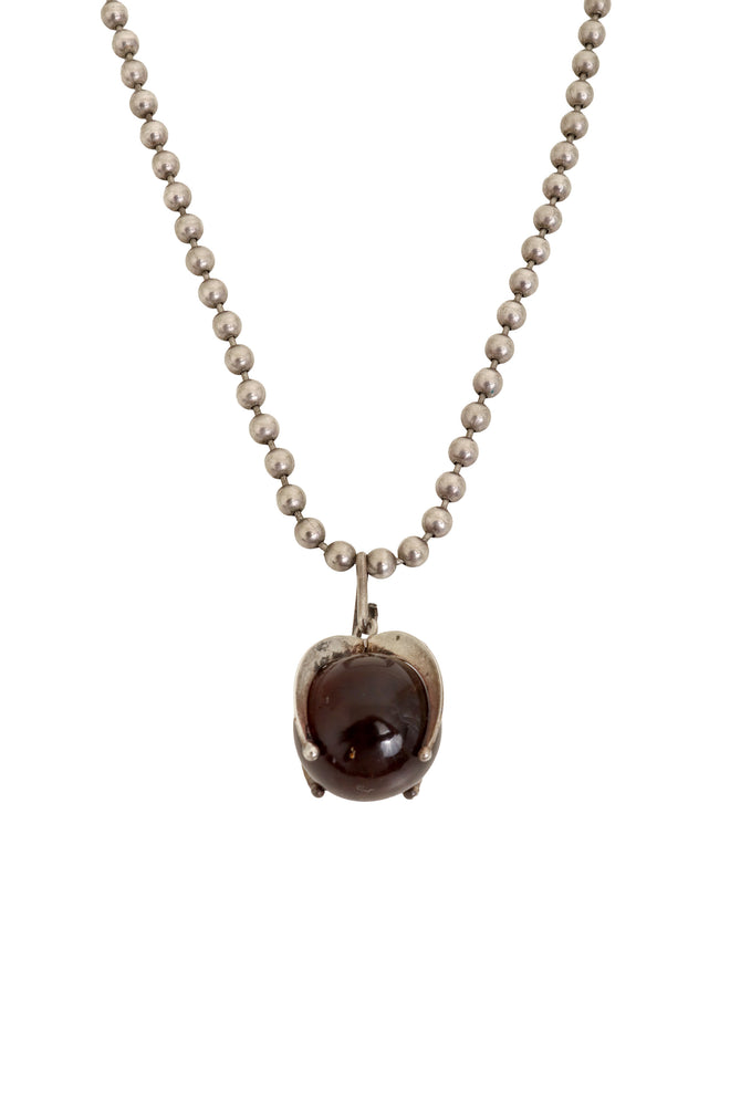 Vintage Sterling Orb Pendant Necklace close @ RecessLA