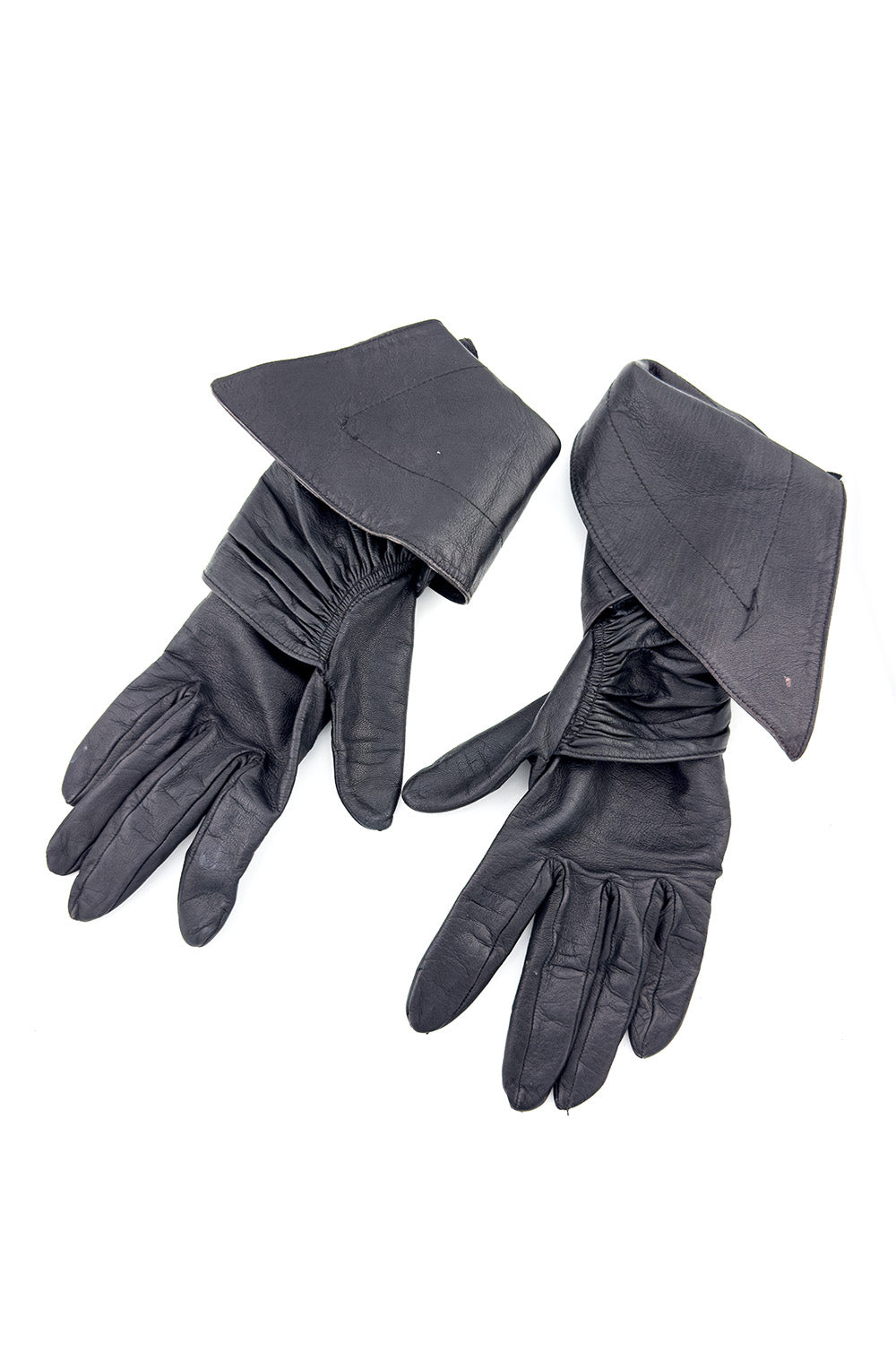 Vintage Alaïa Leather Gauntlet Wrap Gloves gaunlet cuffed @recess la