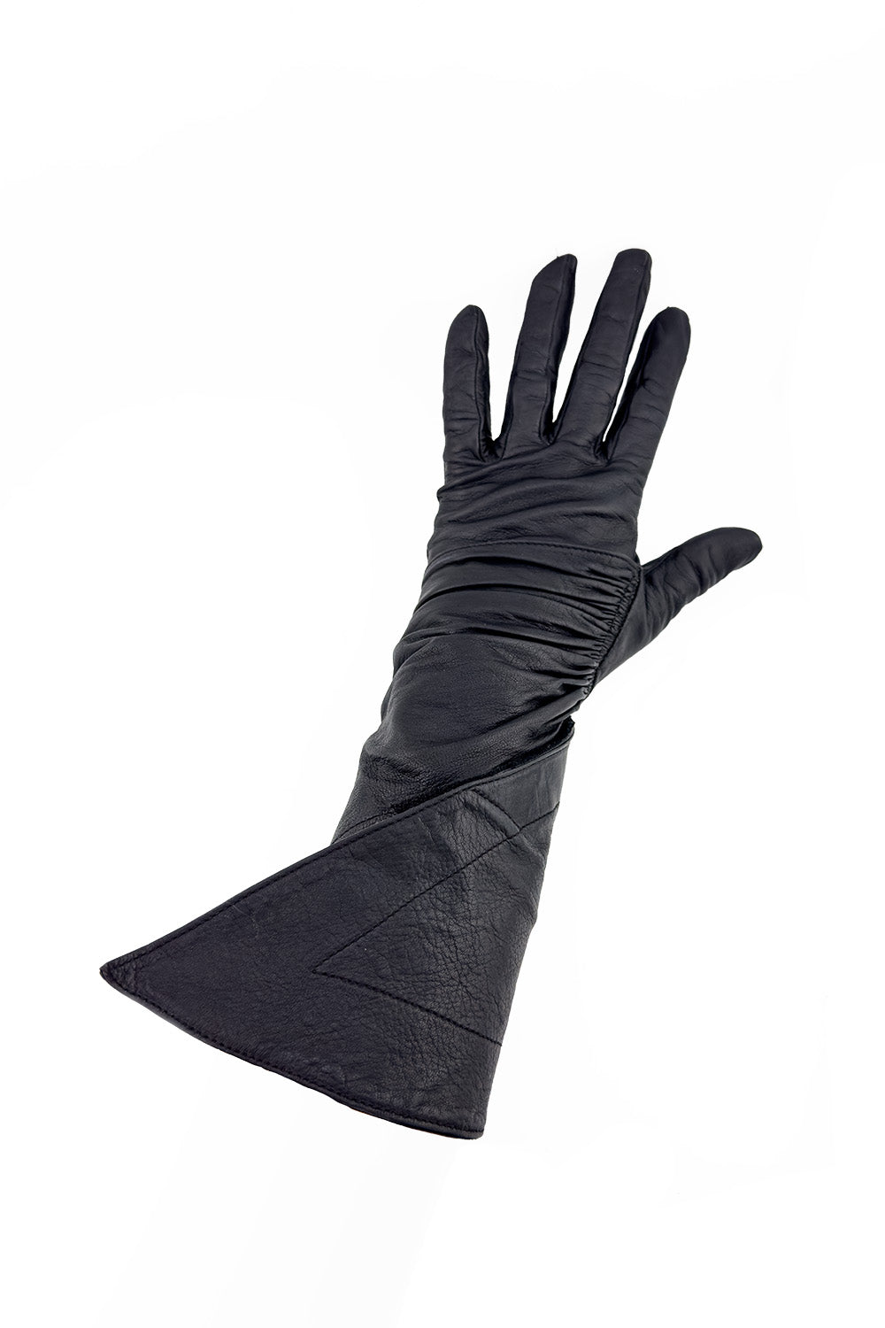 Vintage Alaïa Leather Gauntlet Wrap Gloves left hand @recess la