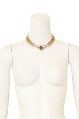 Roman Coin Collar Necklace by Vogue Bijoux on mannequin @ Recess LA 