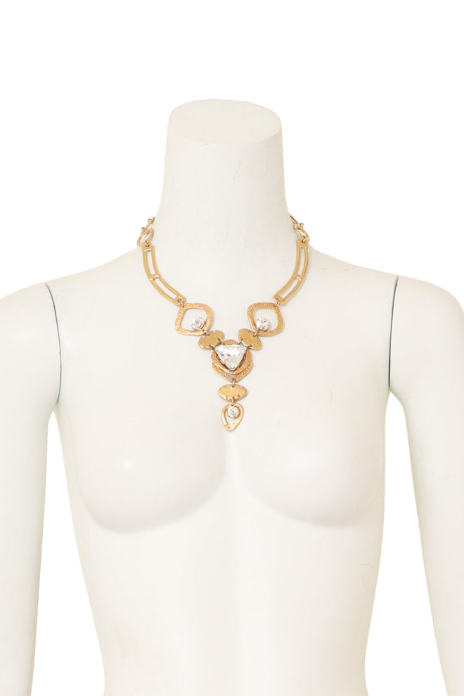 Geo Link Crystal Drop Necklace by J. Jansen on mannequin @ Recess LA