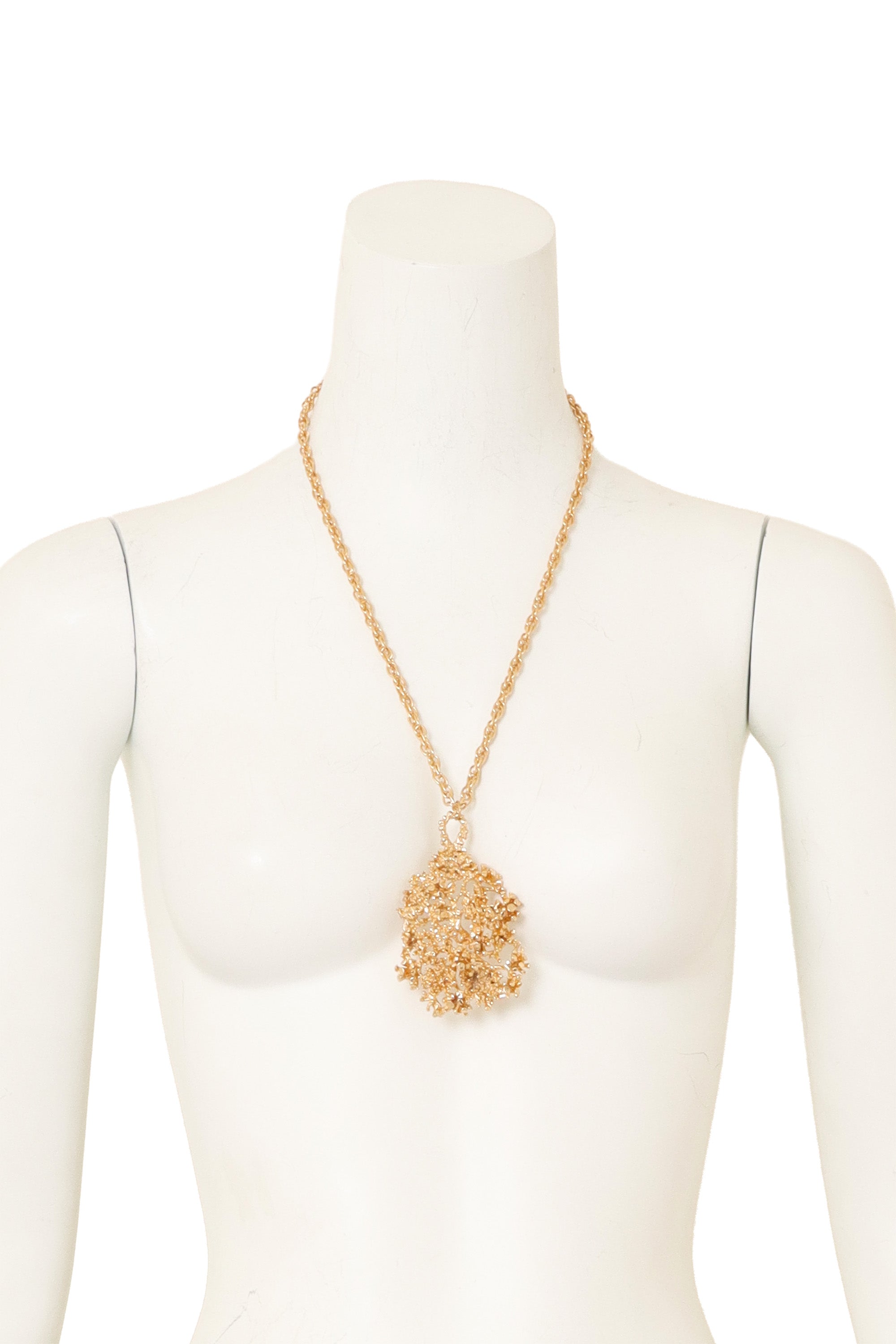 Brutalist Coral Pendant Necklace by Sascha B on mannequin @ Recess LA