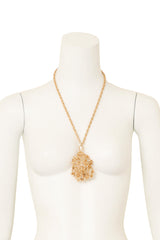 Brutalist Coral Pendant Necklace by Sascha B on mannequin @ Recess LA