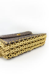 Vintage Raoul Calabro Faux Ostrich Chain Bag bottom @recess la