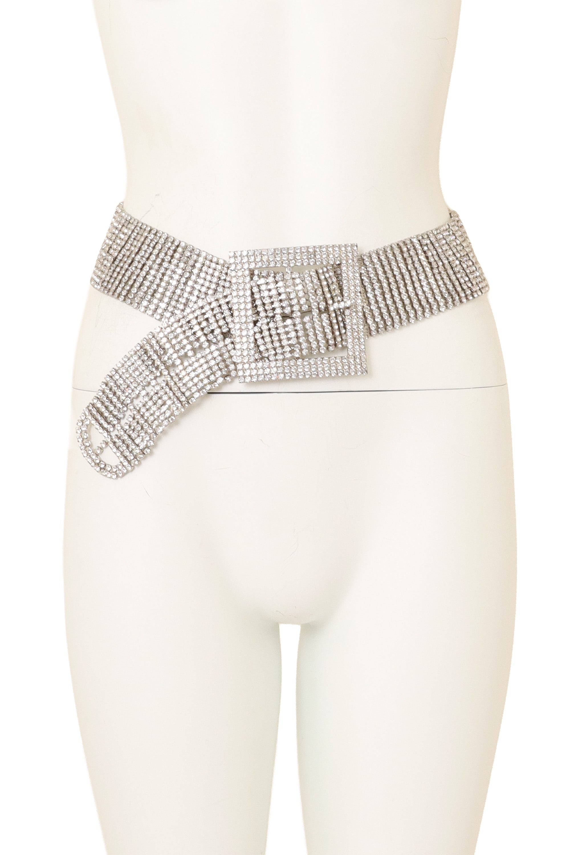 Vintage Wide Crystal Mesh Belt on mannequin @ Recess LA