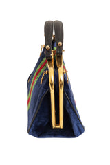 Vintage Roberta di Camerino Striped Velvet Doctor Bag side @ Recess LA