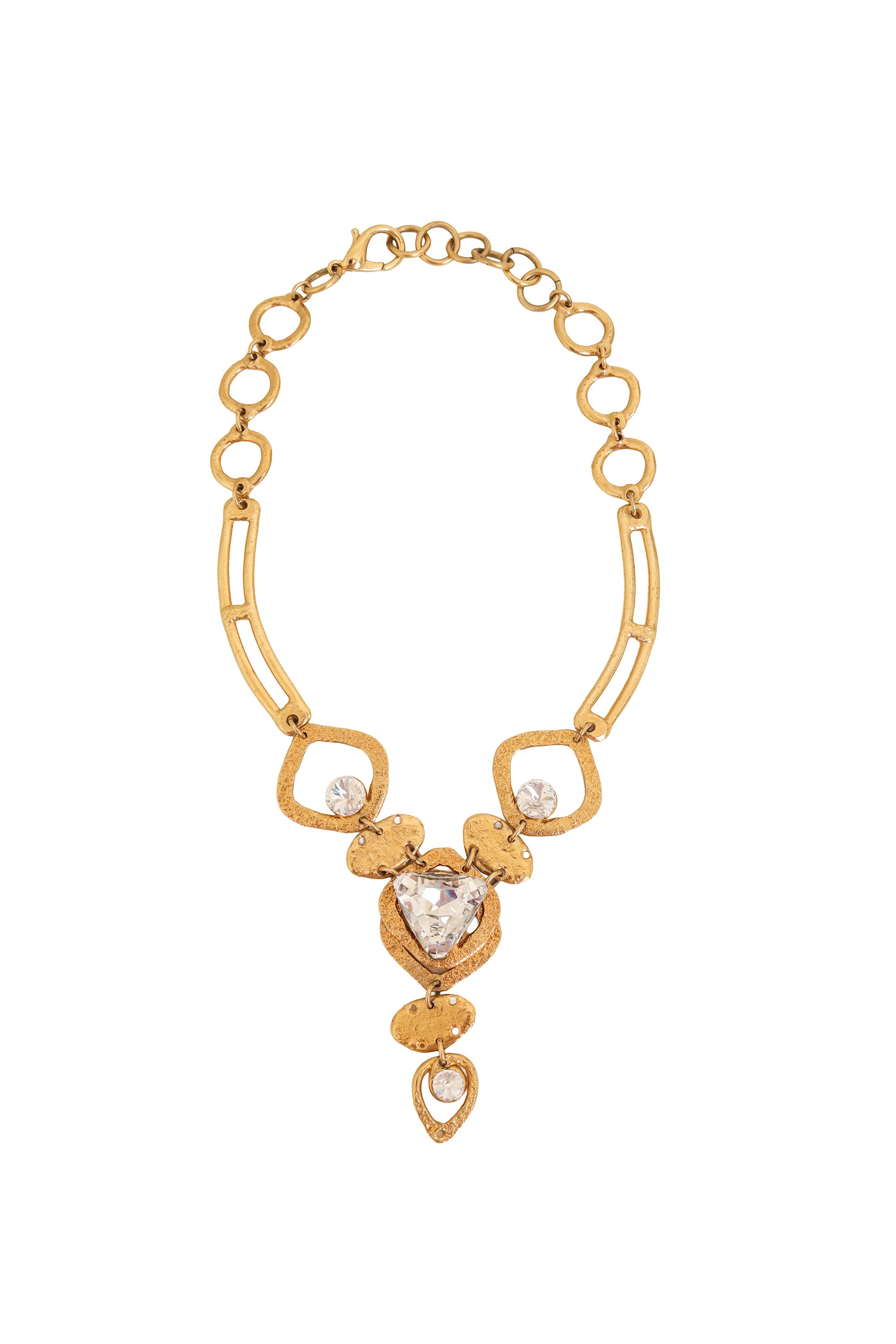Geo Link Crystal Drop Necklace by J. Jansen @ Recess LA