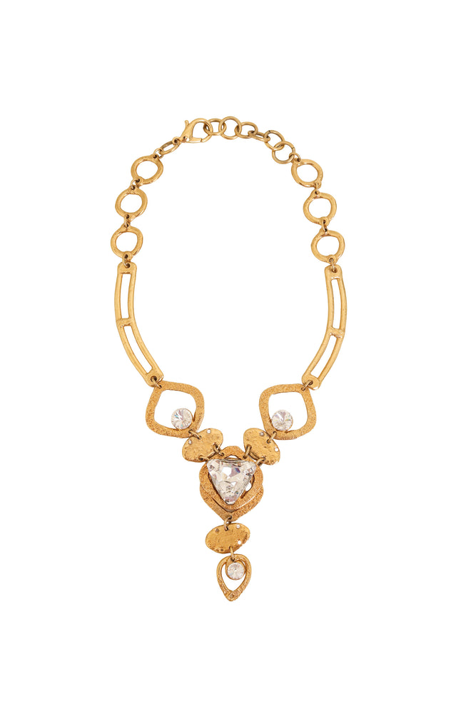 Geo Link Crystal Drop Necklace by J. Jansen @ Recess LA