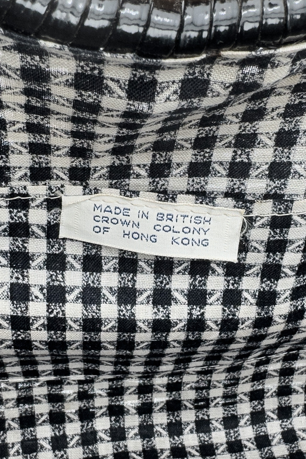 Vintage Woven Vinyl Double Handle Bag origin label @recess la
