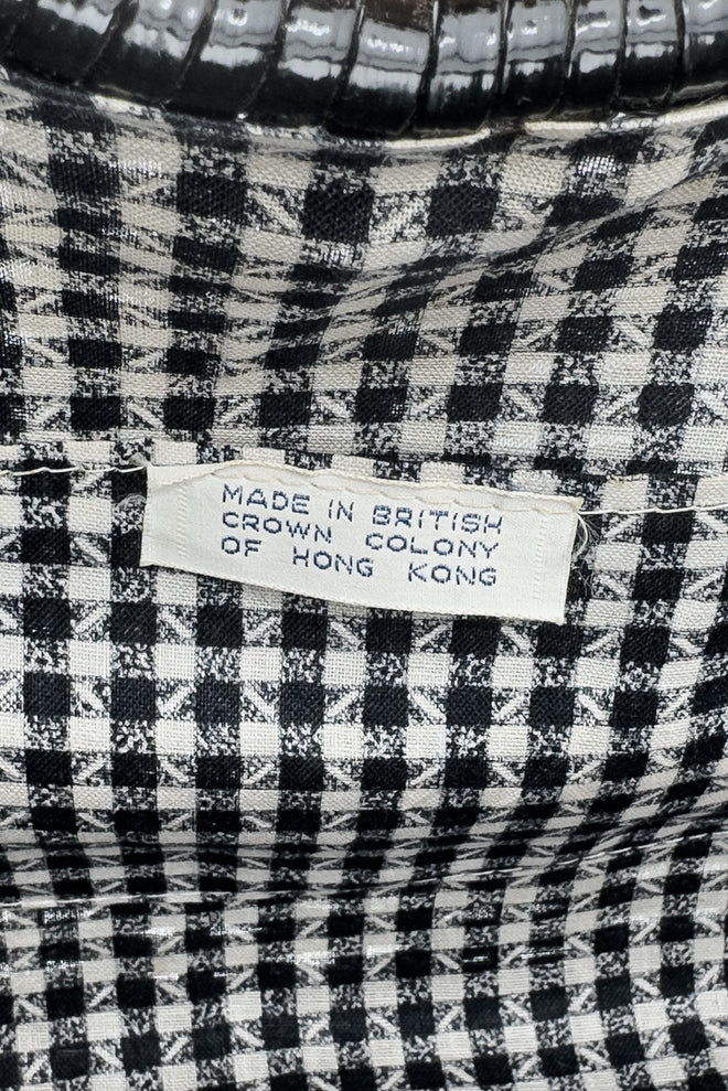 Vintage Woven Vinyl Double Handle Bag origin label @recess la