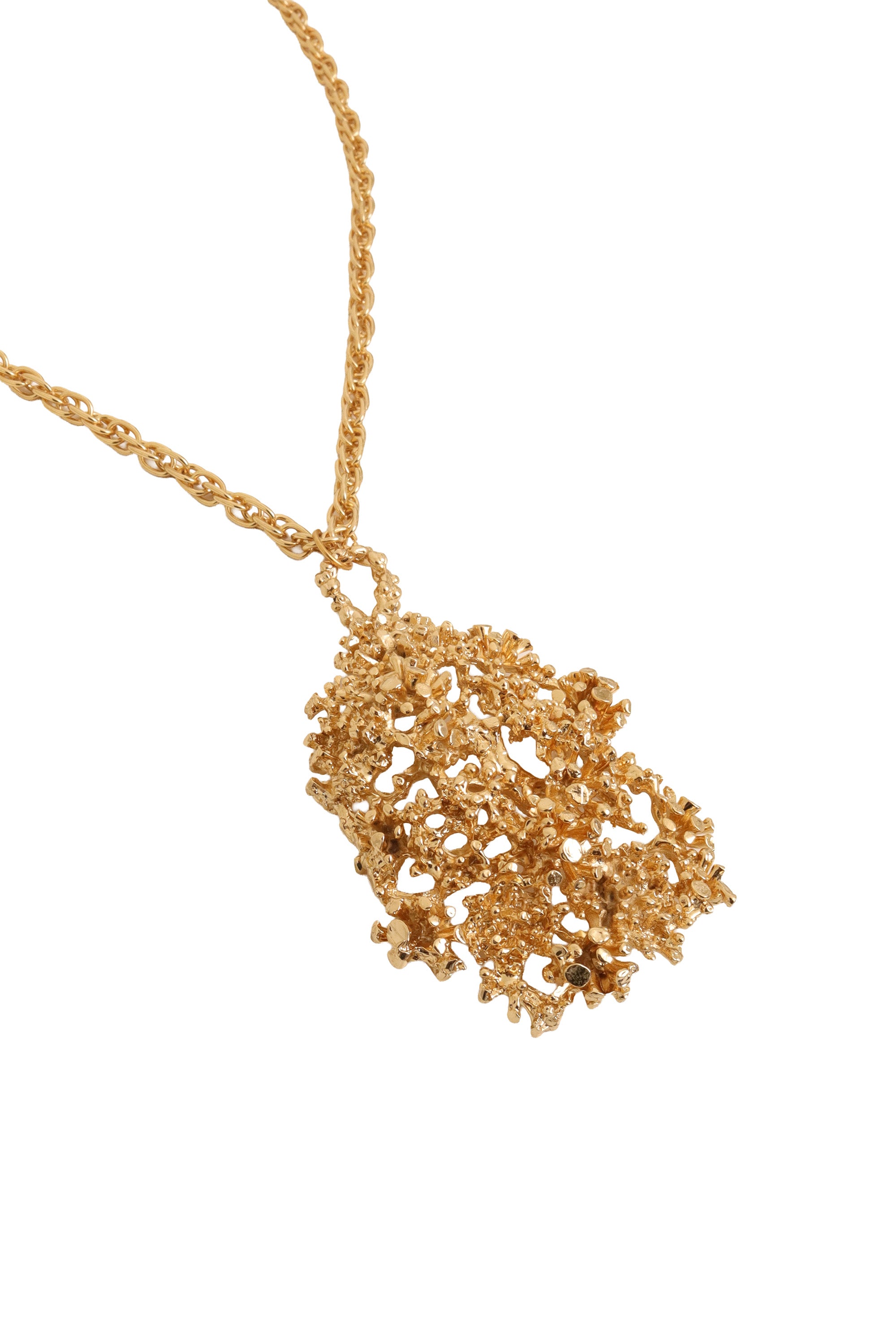 Brutalist Coral Pendant Necklace by Sascha B close @ Recess LA