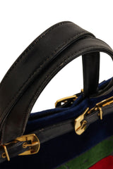 Vintage Roberta di Camerino Velvet Stripe Buckle Applique Bag strap @ Recess LA