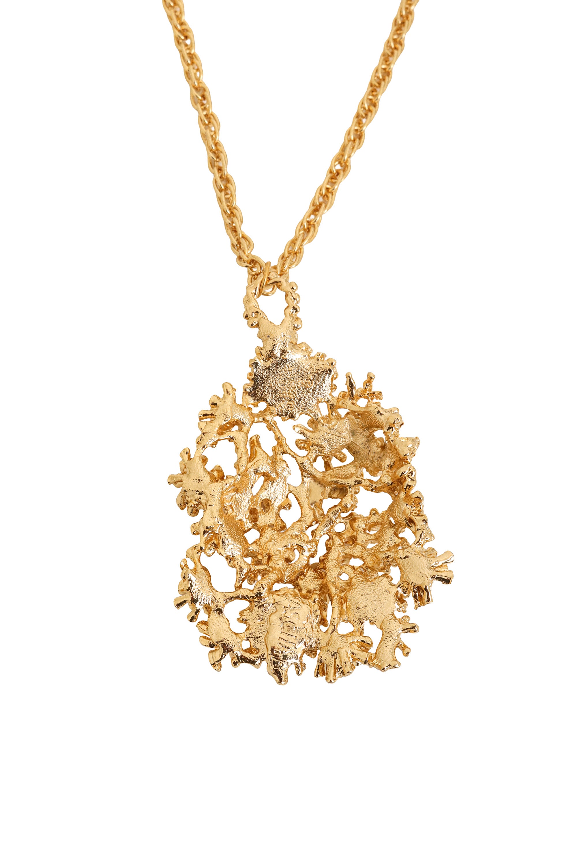 Brutalist Coral Pendant Necklace by Sascha B back @ Recess LA