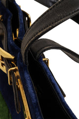 Vintage Roberta di Camerino Velvet Stripe Buckle Applique Bag strap wear @ Recess LA