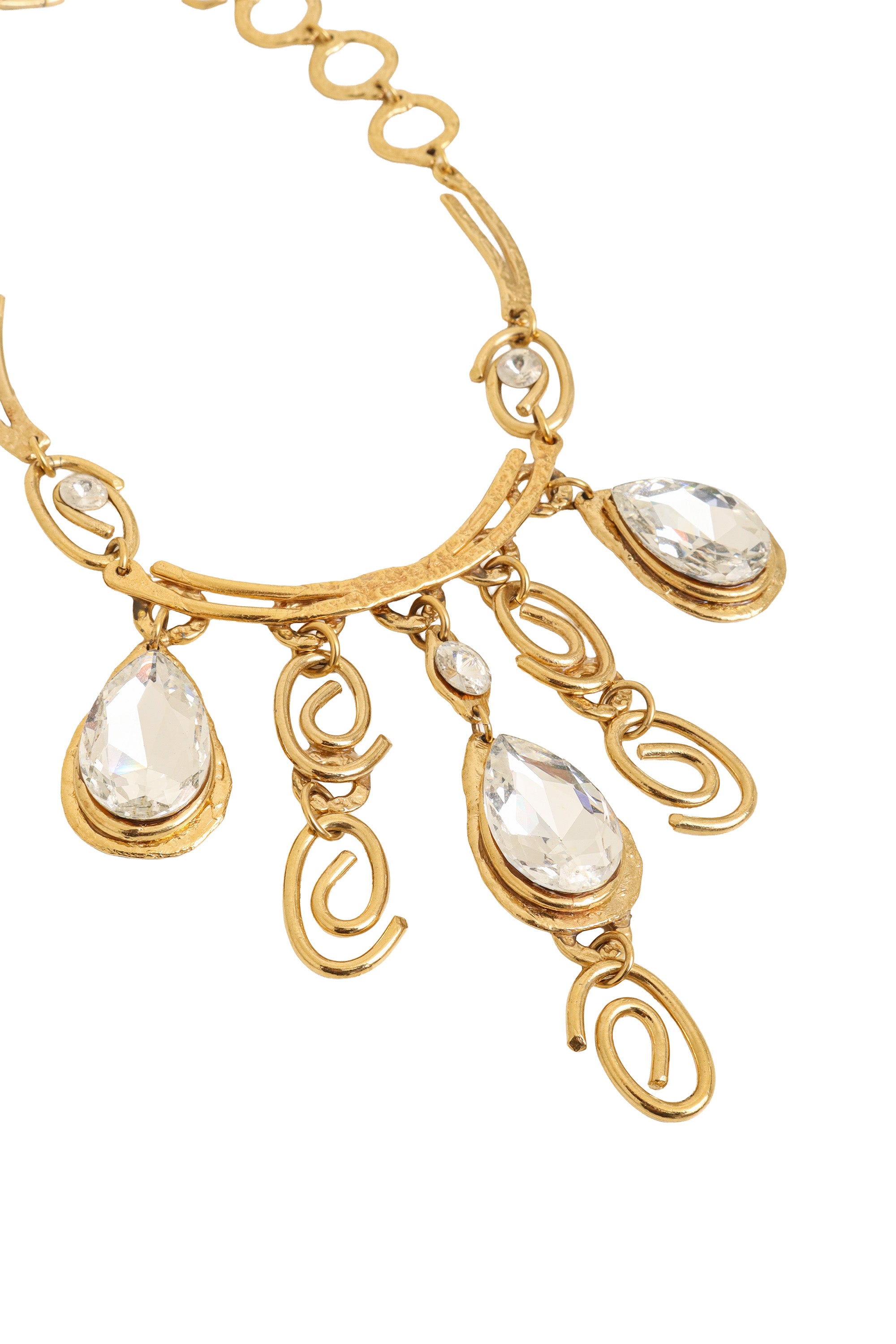 crystal swirl necklace by Jo Jansen close @ Recess LA