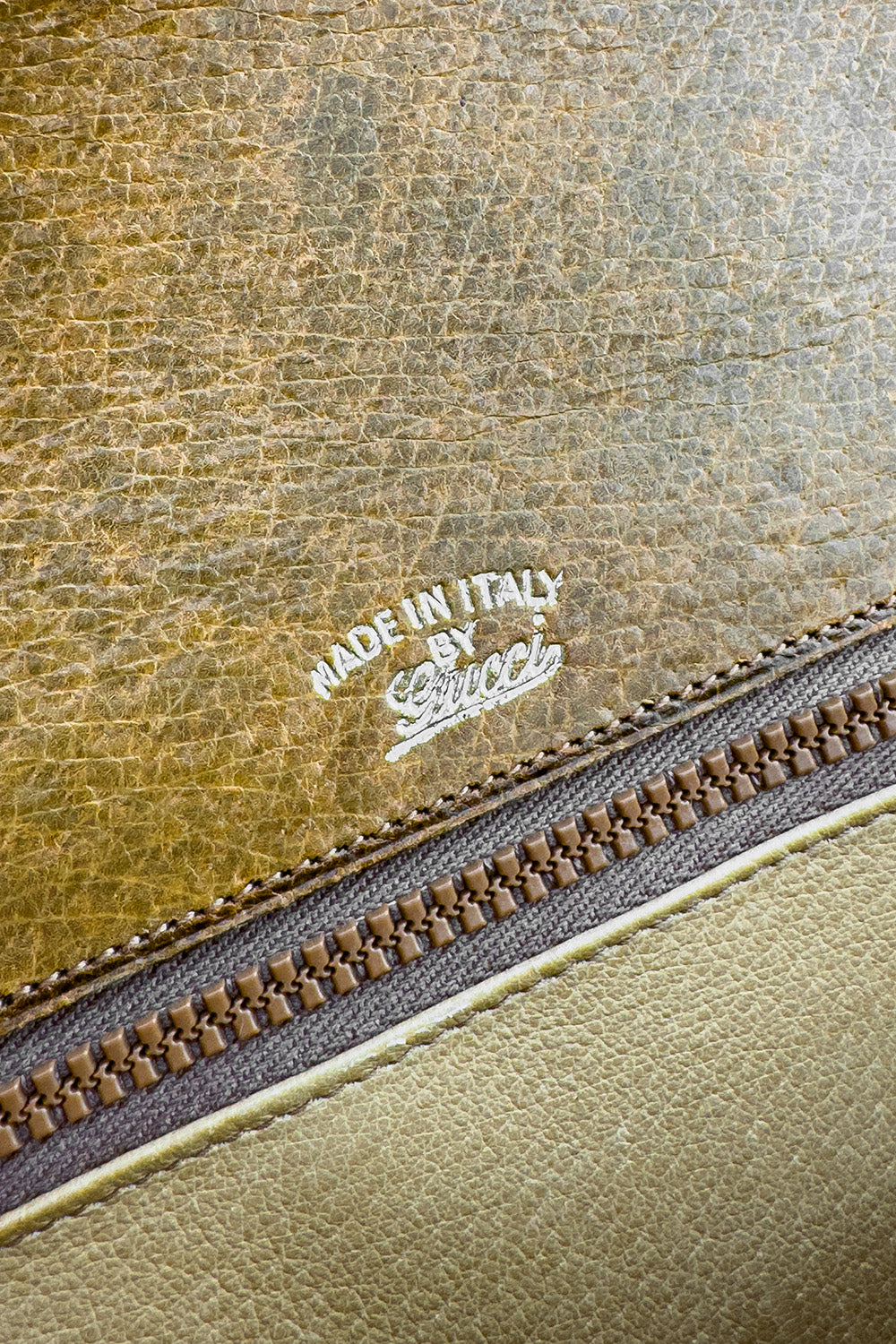 Vintage Gucci Leather Bamboo Handle Handbag signature @recess la