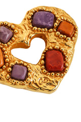 resin heart brooch by Christian Lacroix close @ Recess LA