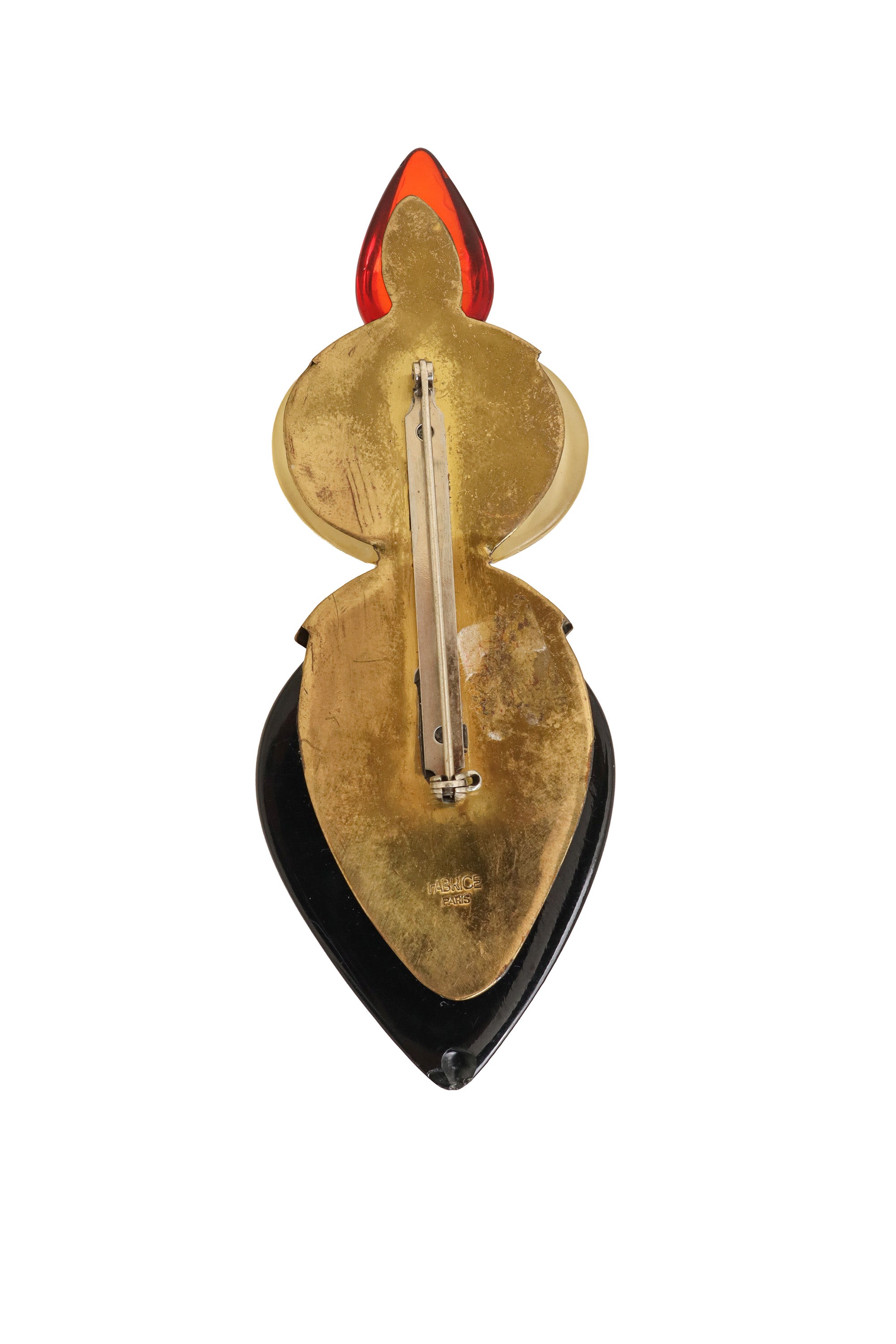 Lucite Perfume Brooch by Fabrice back @ Recess LA