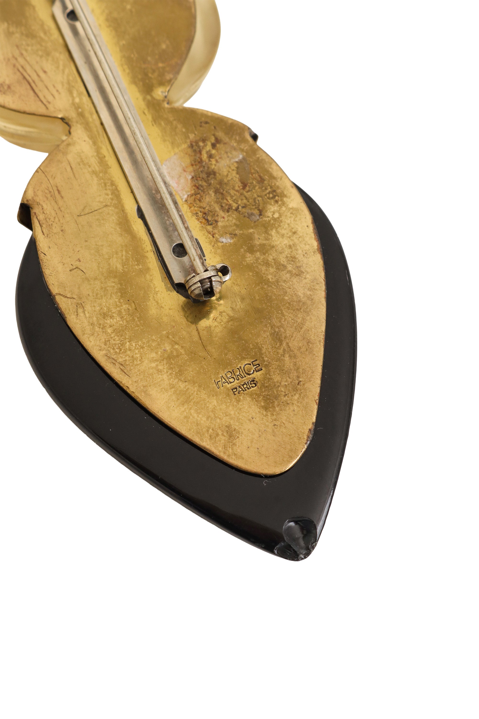 Lucite Perfume Brooch by Fabrice signature @ Recess LA