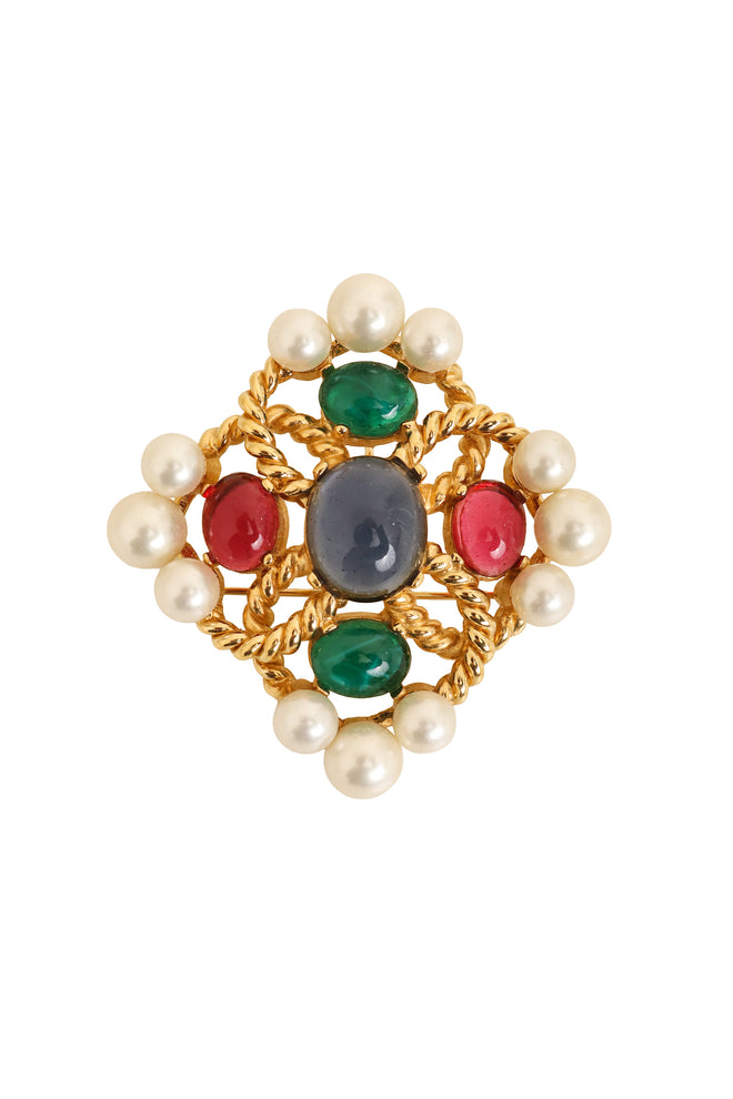 twisted rope brooch pendant by Ciner @ Recess LA