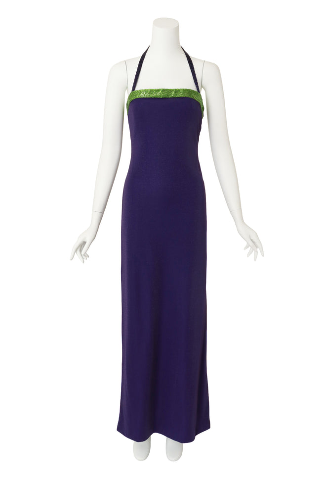 halter gown by Gianni Versace on mannequin @ Recess LA