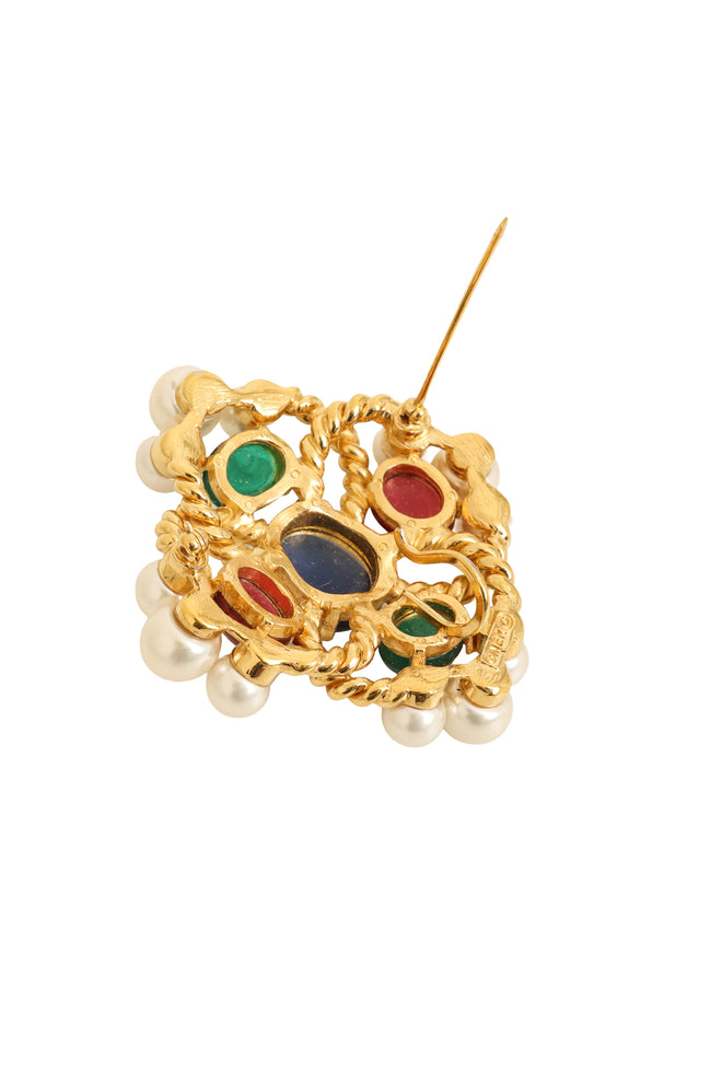 twisted rope brooch pendant by Ciner back open @ Recess LA