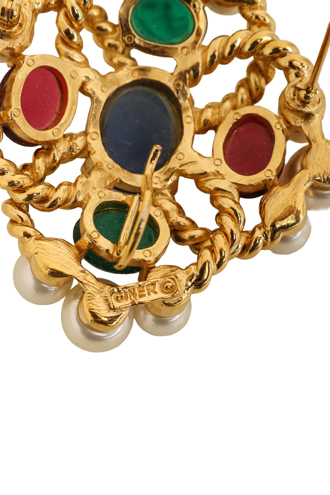 twisted rope brooch pendant by Ciner signature @ Recess LA