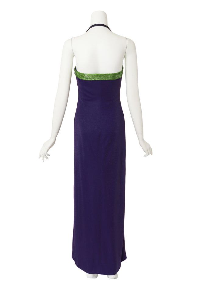halter gown by Gianni Versace on mannequin back @ Recess LA