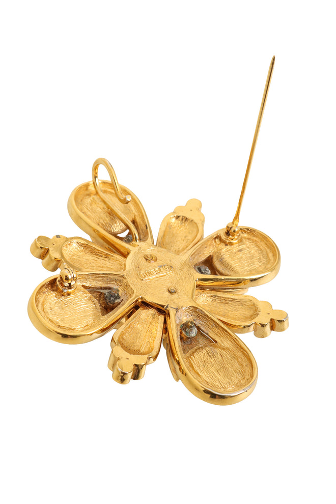 floral brooch pendant by Ciner back open @ Recess LA