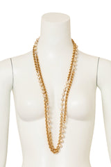 Vintage Chanel 1984 F/W Pearl Chain Necklace on mannequin @ Recess LA