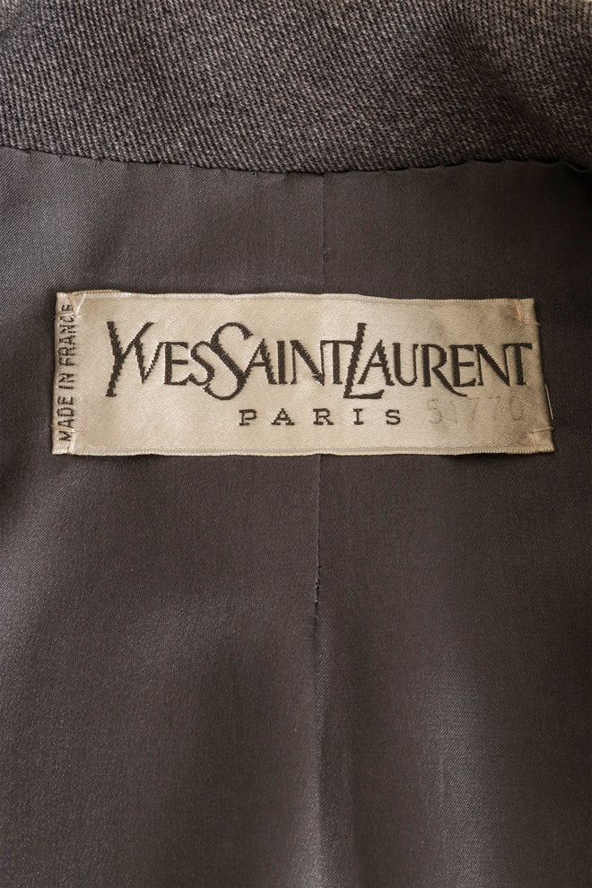 Vintage Saint Laurent double breasted blazer label @ Recess LA