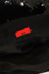 Vintage Valentino Pleated Sequin Stripe Skirt size tag @ Recess LA